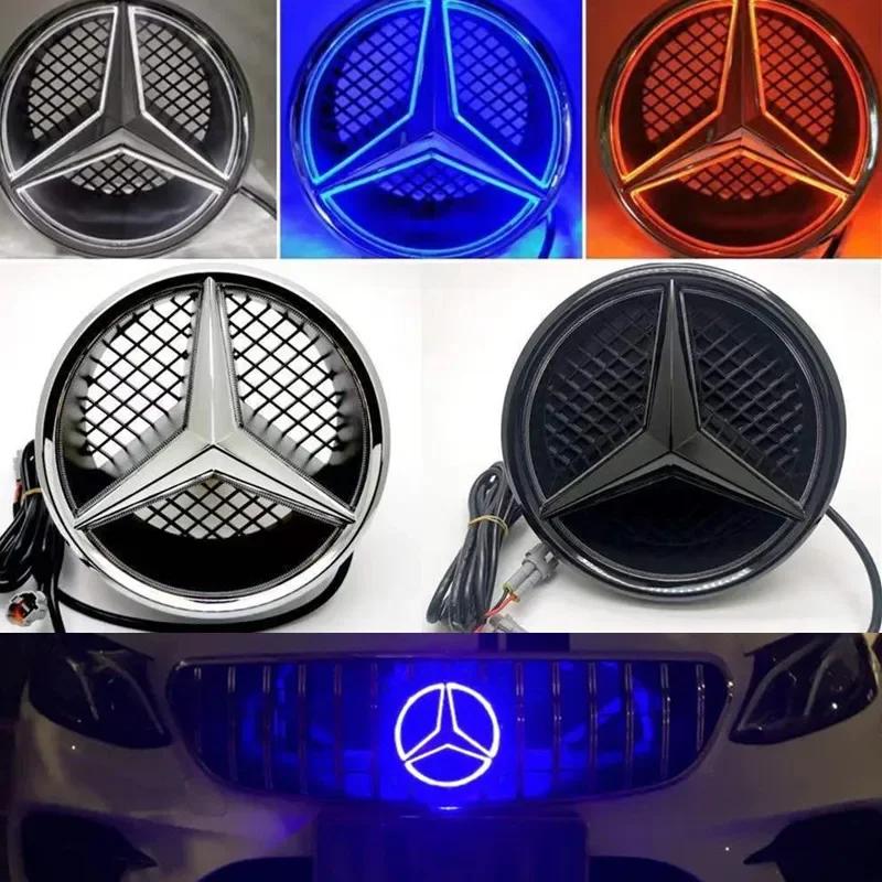 Car Front Logo Light Emblem Grille Light Led Badge for Mercedes Benz W166 W176 W204 W207 W212 W218 W245 W251 W463 Accessories