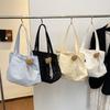 New Large-Capacity Trendy Fashion Shoulder Bag Student Class Tote Bag Portable Commuter Korean Niche Bag Women