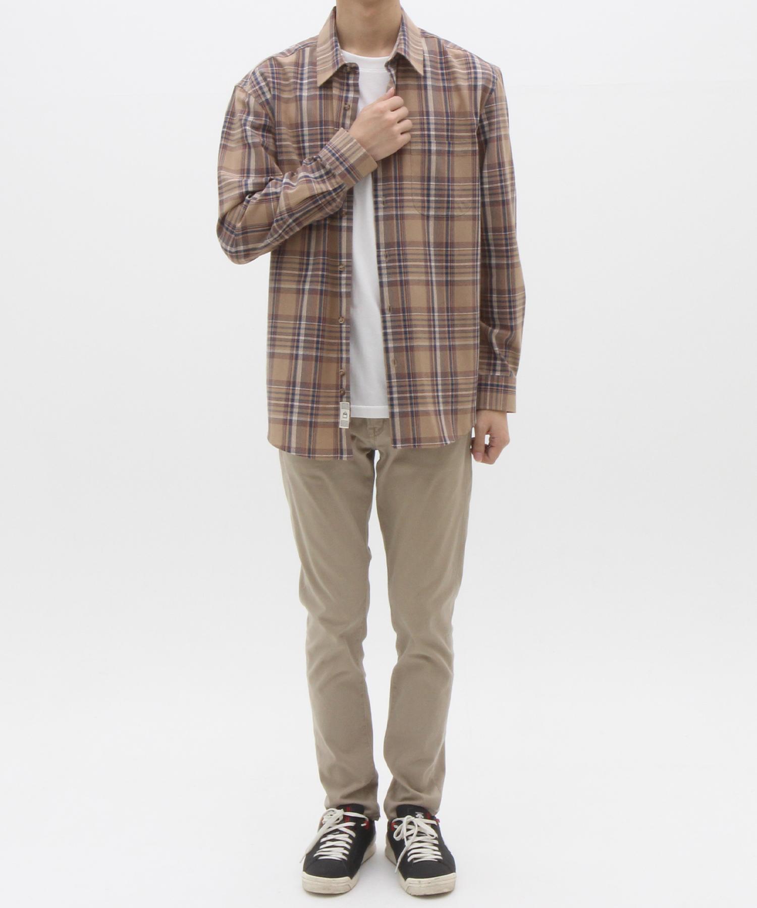 The Shirt Studio Brown Oversized Cotton Big Check Shirt 120
