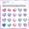20 Pcs PET Scrapbook Stickers Fruit Heart Decorative Stickers for Scrapbooking Crafts Junk Journal Diary Stickers