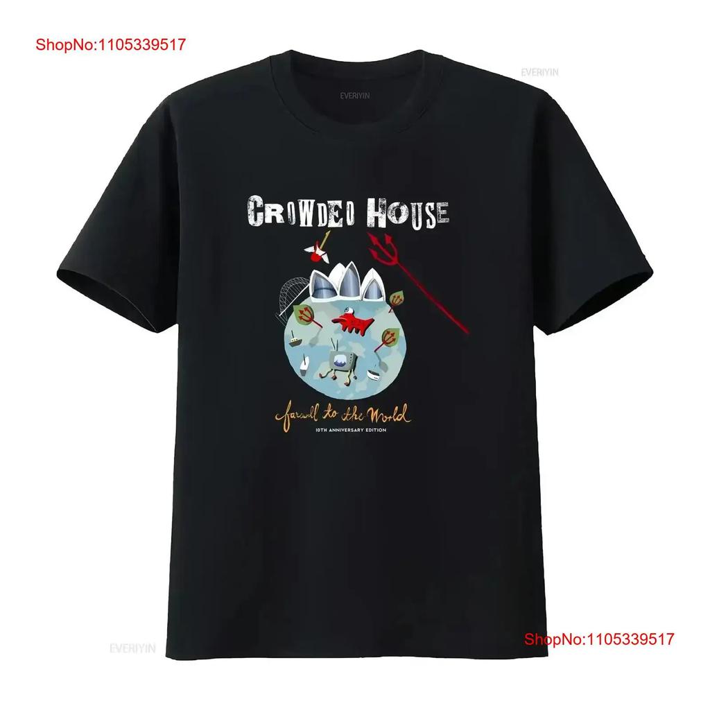 Popular Crowded House Band Funny Cotton Black All Size T Shirt TMA451 vintage Washed designer c