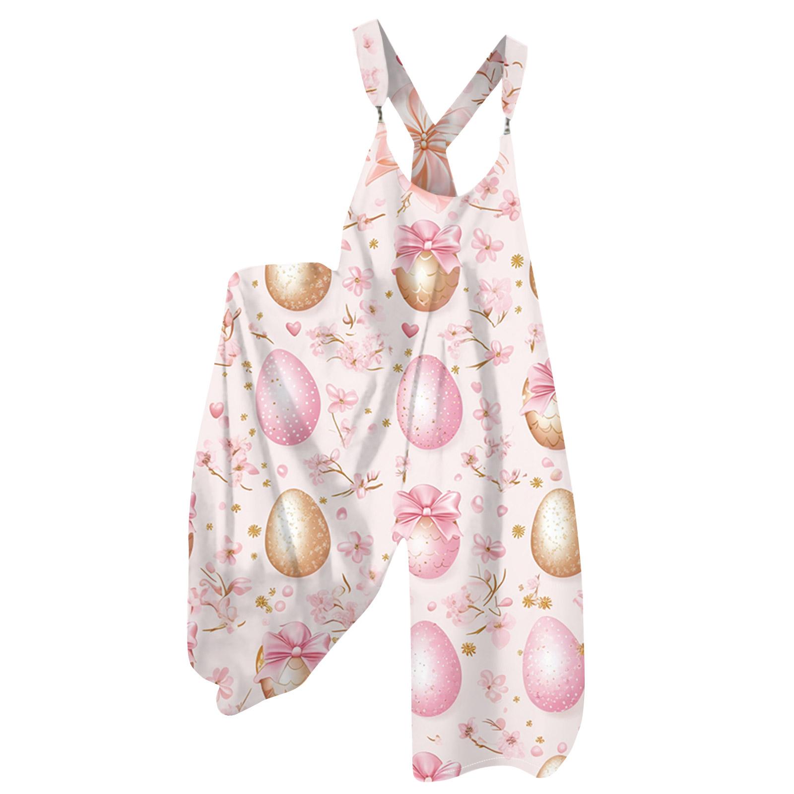 

Женский комбинезон с принтом в винтажном стиле (Нерегулируемые ремни) M