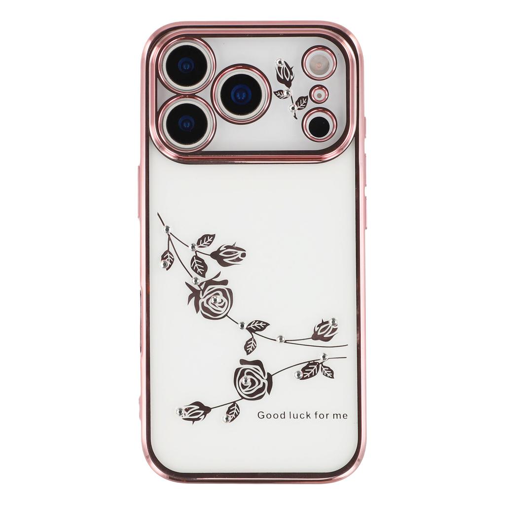 KADEM For iPhone 17 Pro Max Case Flower Rhinestone Decor TPU Phone Cover