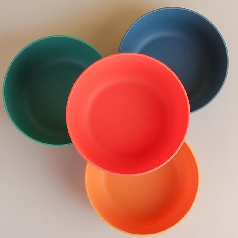 Bol pentru salată cu paie de grâu, 15 cm, cu bob vertical, bol rotund, creativ, pentru uz casnic, bol cu ​​orez, bol pentru supă, bol din plastic