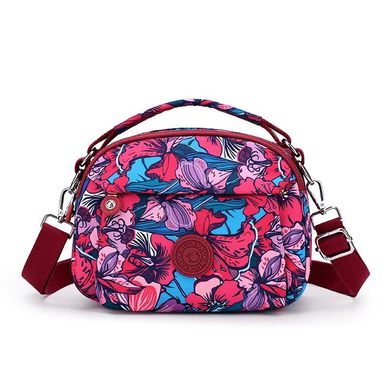Modische bedruckte Schultertasche neu Mehrfachfach lässiger Trend Umhängetasche Nylon vielseitige Tasche Damen