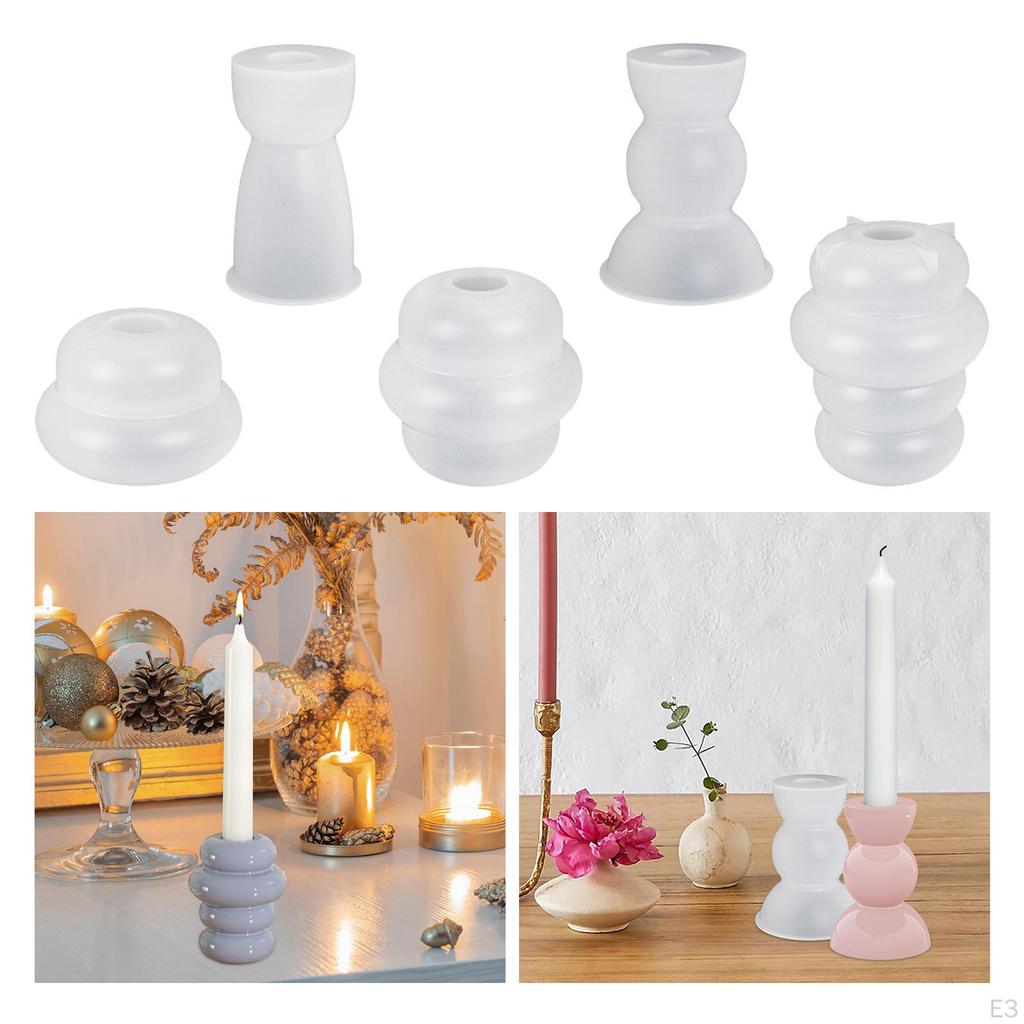 Candle Holder Making Model Epoxy Resin DIY Candles Stand Art Crafts Silicone