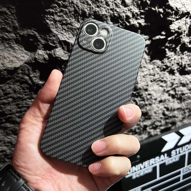 Luksus Ultra Tynn Carbon Fiber Texture Matt Deksel For Iphone 14 13 11 12 Pro Max Mini Xr X Xs 14pro Max Støtsikkert hardt PC-deksel