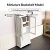 Miniatur Bücherregal Ornament Mikro Szene Lagerregale Ornamente 1/12 Puppenhaus Vitrine Modell Puppenhaus Möbel Dekor