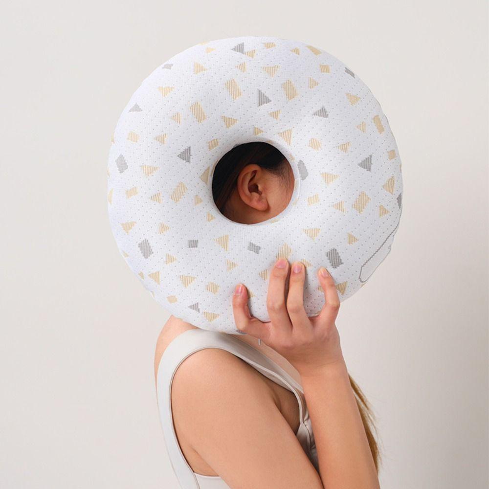 Cotton Filling Pillow with Ear Hole Ergonomic Earring Pillow  for Ear Pain Relief