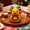 Christmas Ornament Santa Claus Deer Snowman Duck Shape Resin Figure Holiday Theme Festive Decoration