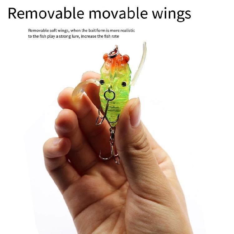 5Pcs Cicada Crankbait Fishing Lures Artificial Baits Insect Baits Fishing Tackle 4.5cm 6g Hard Baits