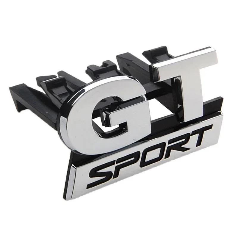 Hot ABS New GT SPORT Logo Car Styling Front Hood Grille Badge Emblem Sticker For Volkswagen VW Polo Golf 5 Passat B5 Touran Bora RG3