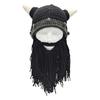 2 PCS Funny Knit Beard Mustache Beanie Hat Winter Fall for Parent-Child Cosplay