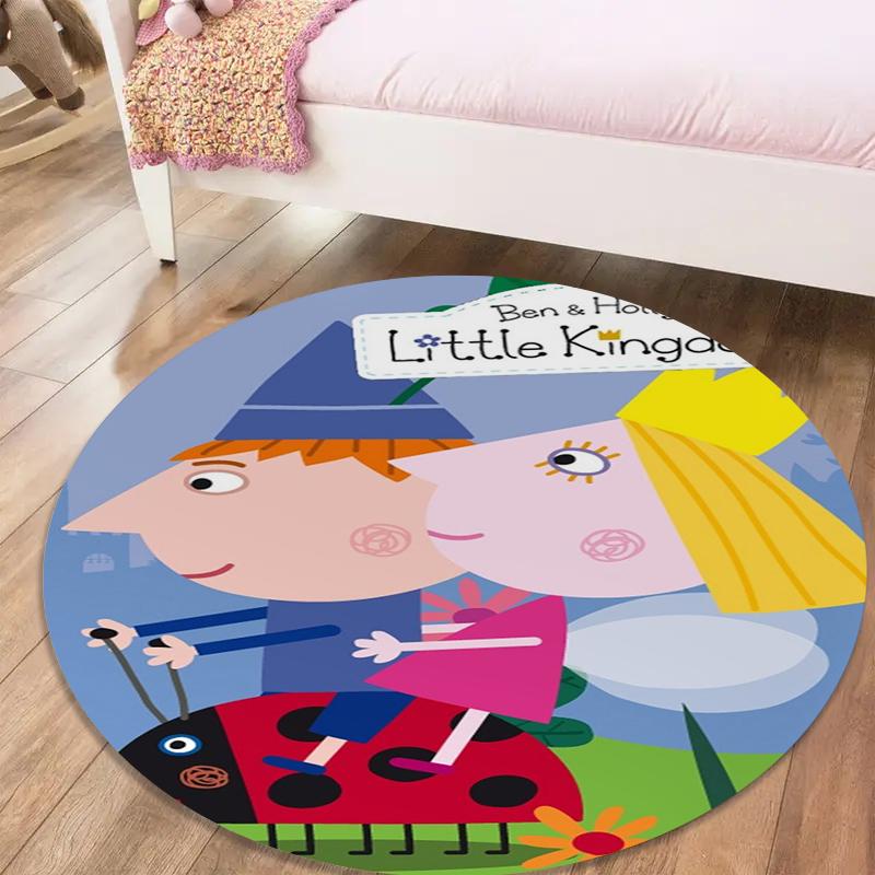 

Круглий килим Ben & Holly S Little Kingdom, Килимок для вітальні, спальні, дивана, ігрової кімнати, Нековзкий килимок для підлоги 35 80cmx80cm