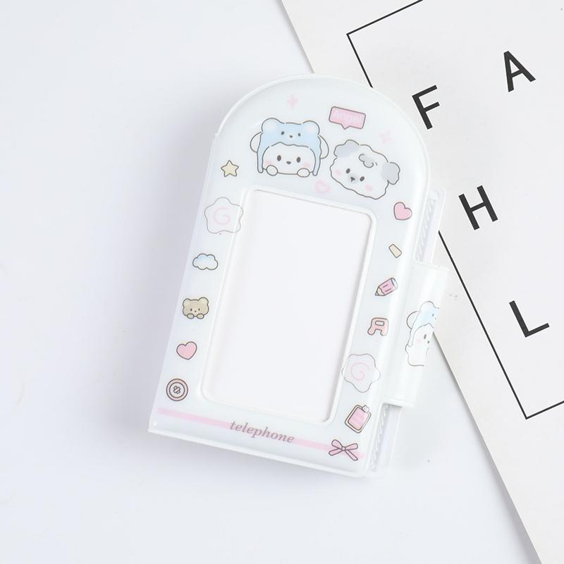 

Милий фотоальбом 3 дюйми Тримач для фотокарток Альбом для колекціонування карток айдолів Книга на 32 кишені Альбом для фотографій Чохол для зберігання фотокарток