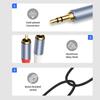 Plugs and Play Stereo Music Cable 3.5mm Male to 2 Male Cable for Multiple Devices for Music and Movie Clear Output