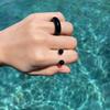 APIOH BLACK GLASS RING
