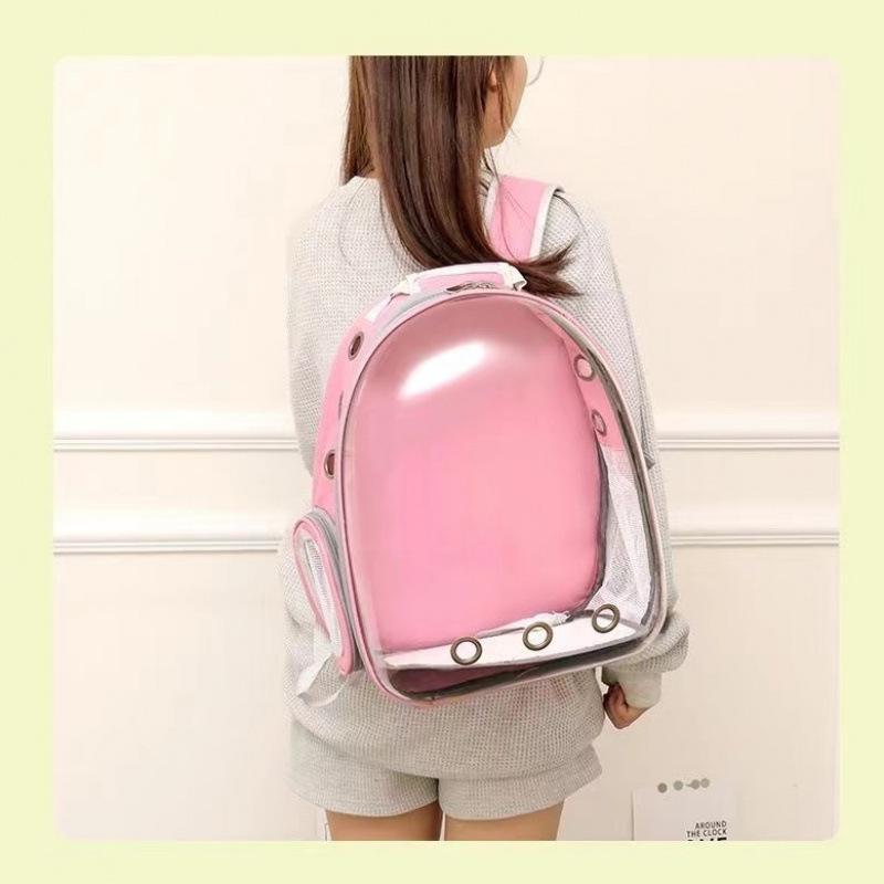 2025 Space Capsule Transparent Cat Backpack - Breathable, Double Shoulder, Portable Pet Carrier for Kittens