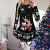 Women's Christmas Printed Dress Base Shirt