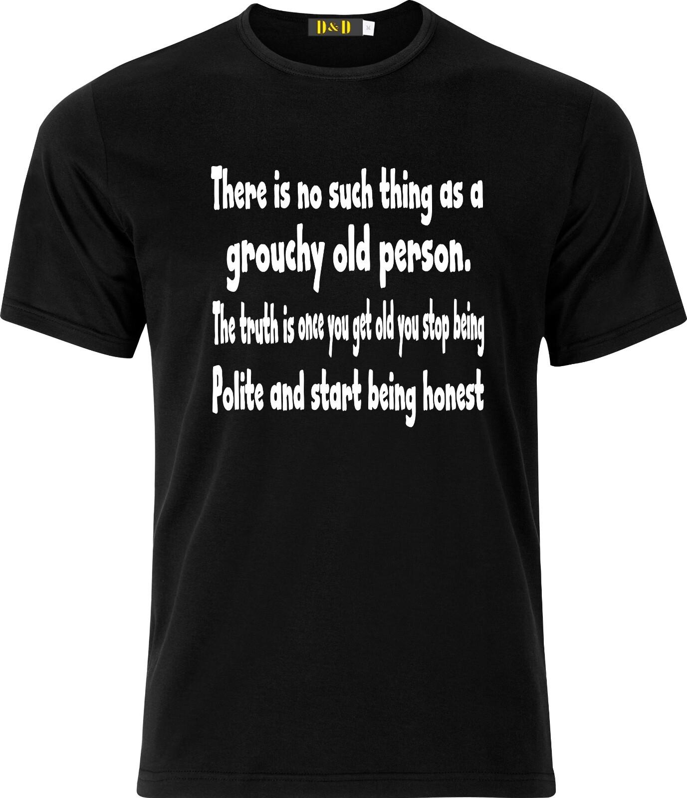 There is no such Thing as a Grouchy old Person Funny Adult Xmas T Shirt Mens Womens Tees Top XL