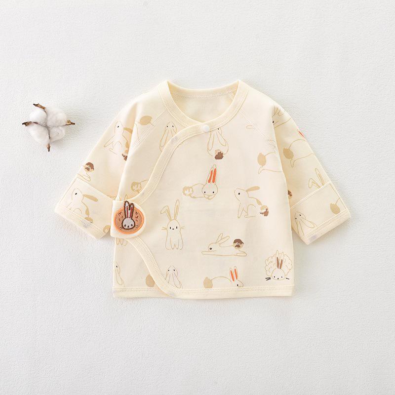 Unisex Newborn Cotton Boneless Half-Back Onesie for Spring, Summer, and Autumn