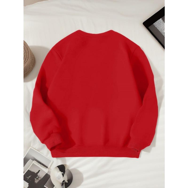 European sizes Capybara Graphic Crewneck Pullover with Red Bow, Fall/Winter Casual Sweater for Girls, Soft for School, Playdates, Outings.