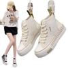 Canvas Shoes Women's Spring and Summer New Wheat Ears Velcro Little White Shoes Platform Sports Board Shoes