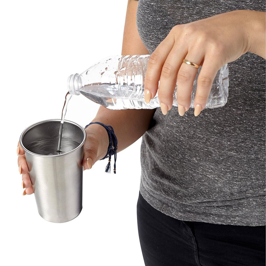 2-teiliger Edelstahlbecher Tasse Trinkbecher Reise