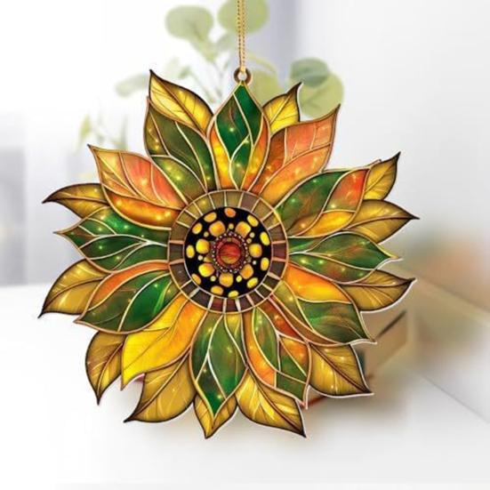 Platta akrylhänge med djur, färgglada solfångare för fönsterhänge, julgranspynt, trädgårdsdekoration, handgjord present till fjärilsälskare