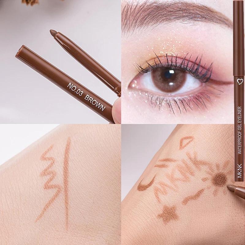 

Waterproof Eyeliner Gel Pencil Red Brown Lying Silkworm Pen Soft Easy Wear High Pigment Matte Eyeliner Lasting Shiny Eyes Makeup