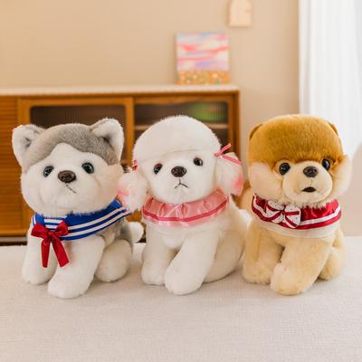 Creative Dress Up Dog Plush Toy Poodle Husky Pillow Pomeranian 8-inch Grab Doll Holiday Gift