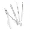 4-Piece Stainless Steel Nail Clippers & Scissors Set for Manicure 8717