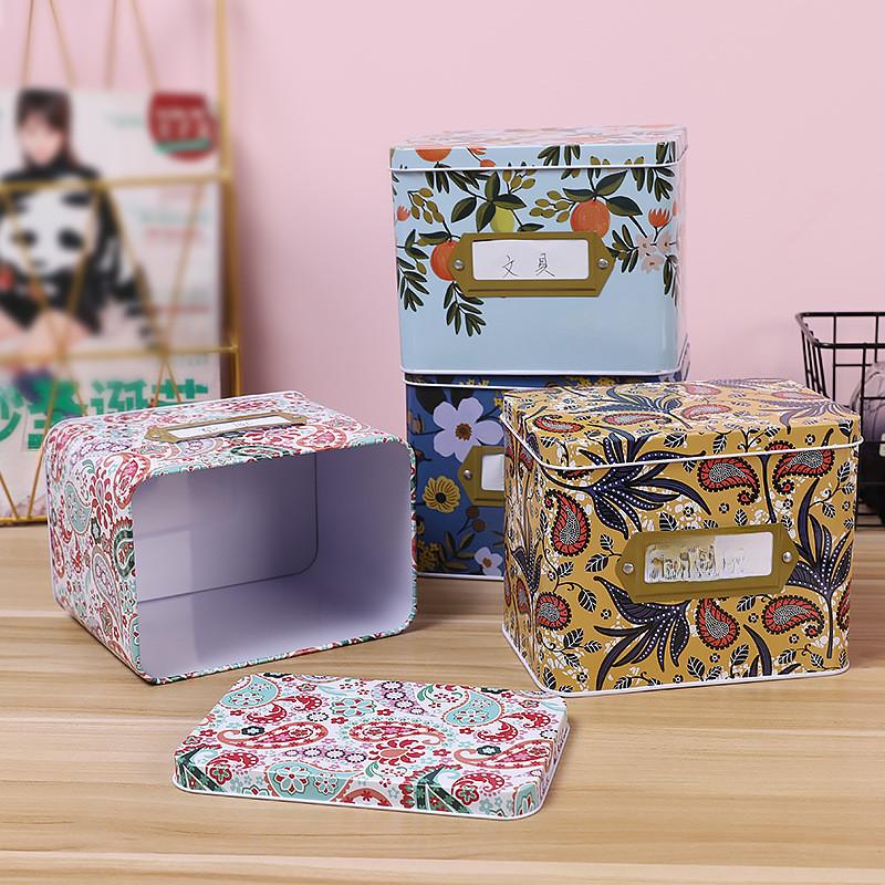 Metall-Aufbewahrungsbox mit Deckel für Wohnzimmer, Schlafzimmer und Arbeitszimmer Dekoration Geschenk