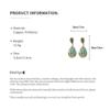 Elegante Damen-Tropfenohrringe: Silbernadel Perlmutt Oval Dangles