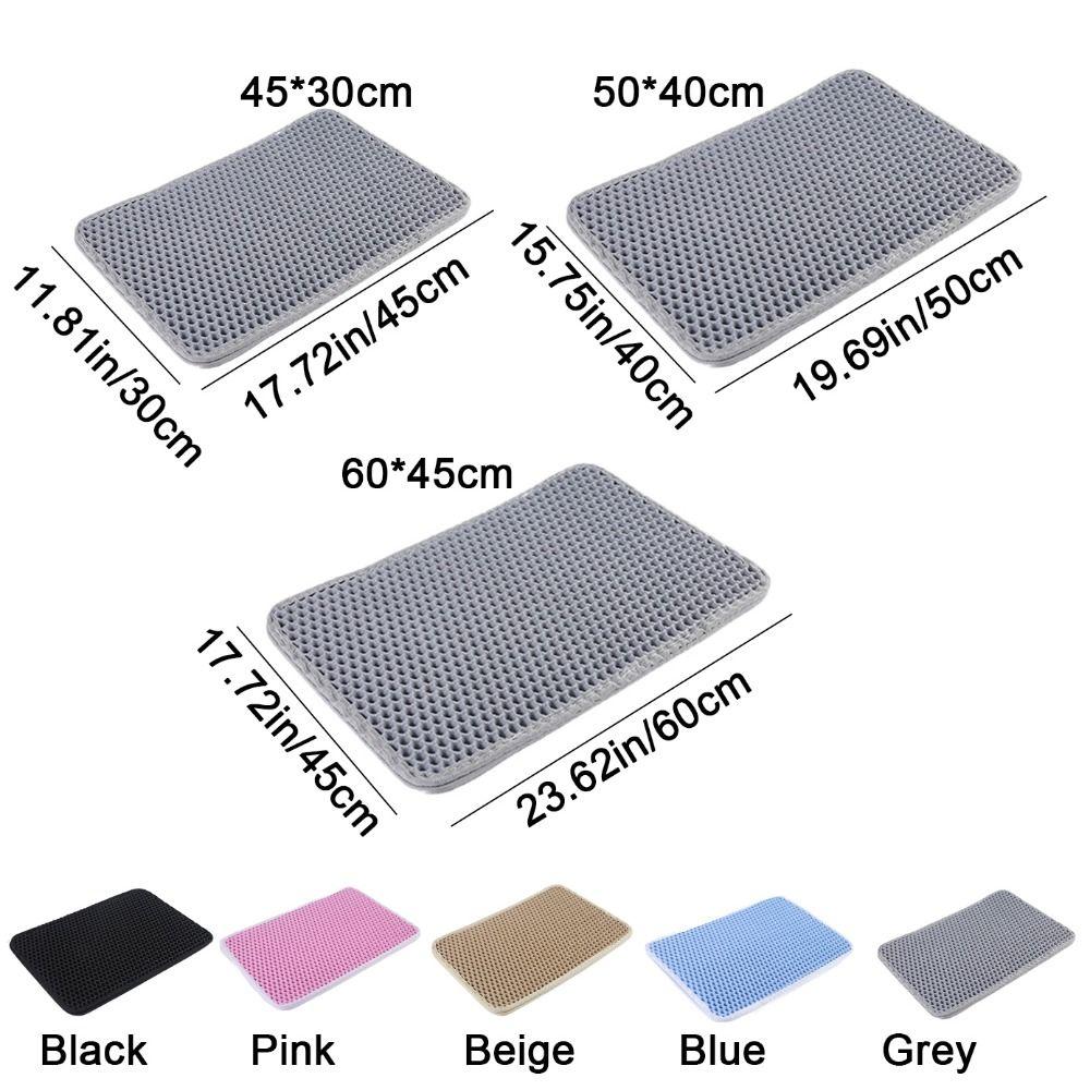 Anti-Slip Double Layer Cat Litter Mat Large Pet Cleaning Mat Durable Cat Scratch Pad  for Home