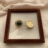 Palace Luxury Concentric Earrings, High-Grade Emerald Classic Niche Design, Fashionable Romantic Light Luxury Earrings
