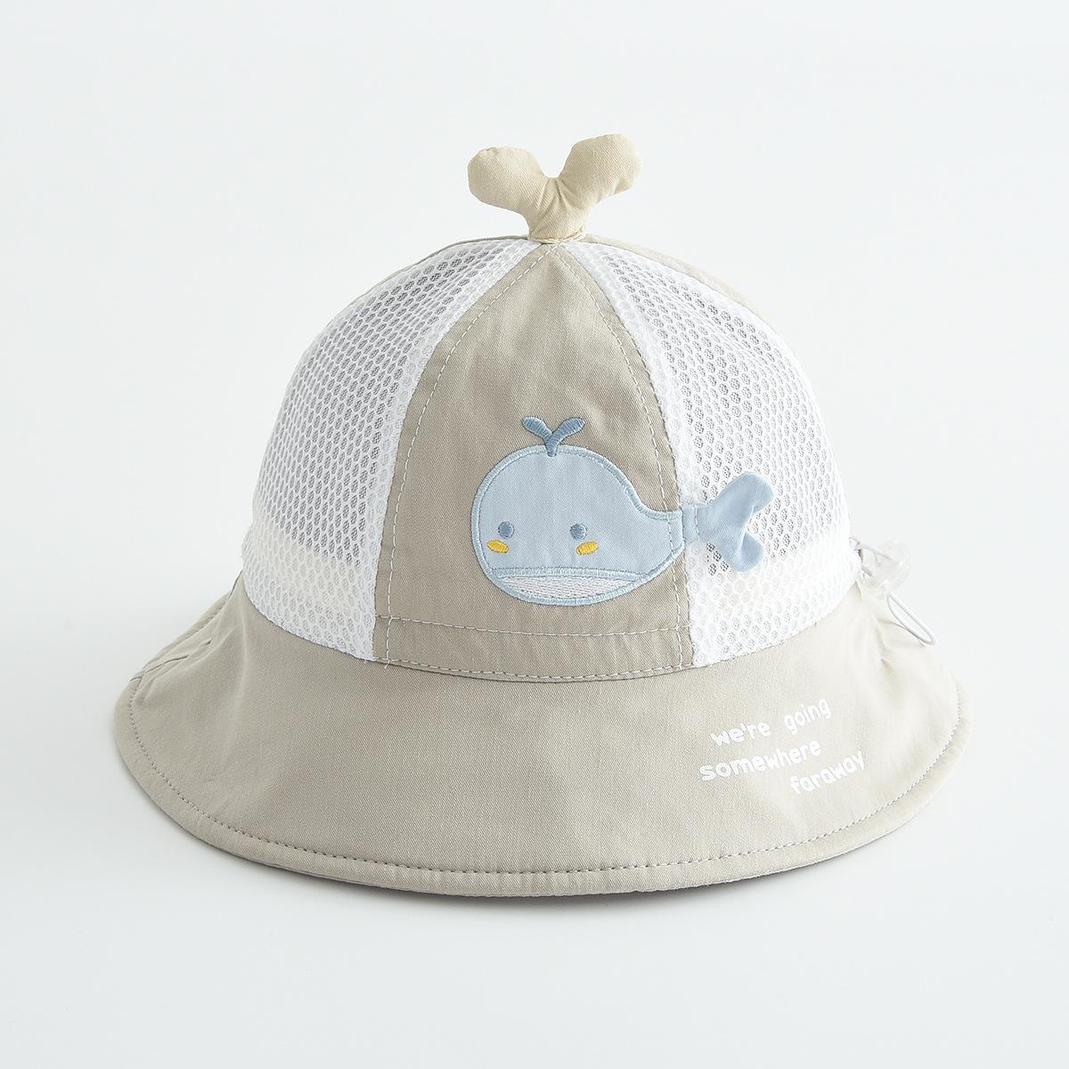 Adorable Whale Cartoon Kid s Windproof Sun Hat - Versatile Outdoor Bucket Hat 50-52 cm