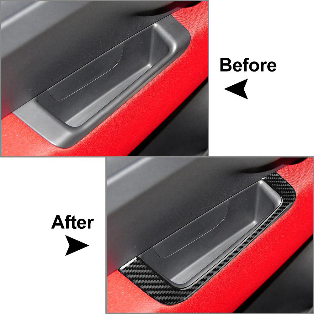 

RHD Carbon Fiber Car Interior Door Armrest Handle Panel Trim Sticker Decoration Accessories For Fiat 500 2012 2013 2014 2015