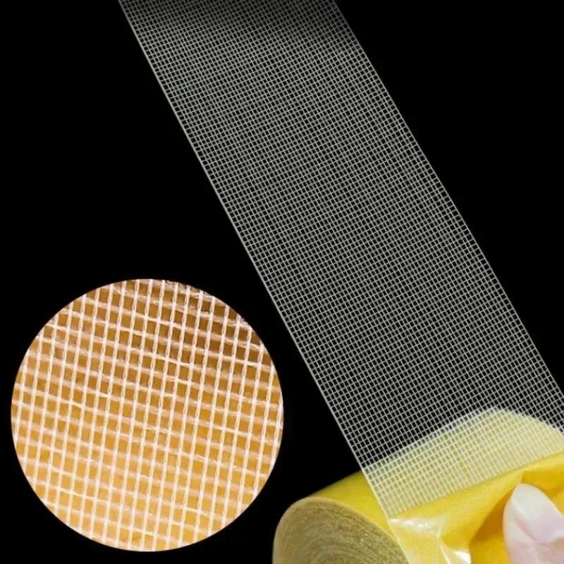 Double Sided Traceless Tapes High Viscosity Cloth Base Grid Waterproof Carpet Adhesive Fiber Gummed Tape Strong Sticky Strips 10mm/20mm/30mm/40mm/50mm