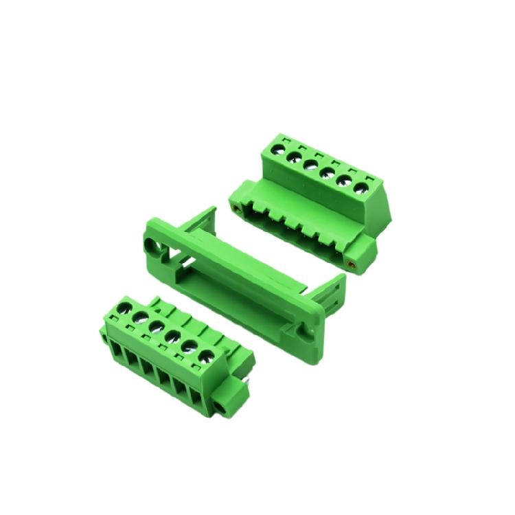 Solderless Push in Terminals with Flange Fixed Panel 5.08Mm Spacing Terminals Block Connector for Electrical Connection