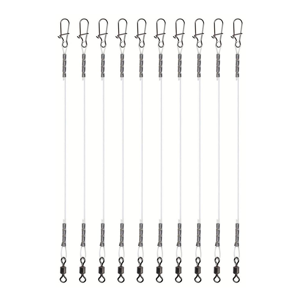 Fluorocarbon Leaders Set for Saltwater Freshwater Fishing Leader Line with Swivel and Snap Fluorocarbon Fishing Leaders