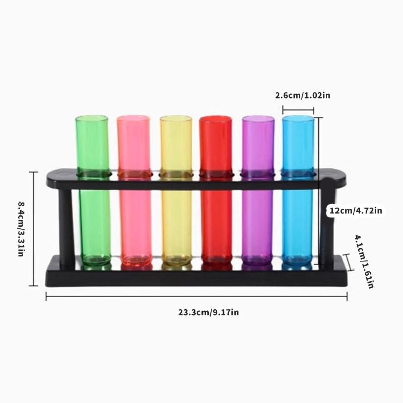 ABS Plastic Graduated Test Tubes Set Clear ABS Droppers Pipettes with Scale for Liquid Transfer School Lab Experiments