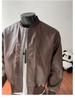 Men's Retro Cracked Leather Motorcycle Jacket - Autumn/Winter Trend