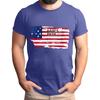 Men's Father's Day Flag Printed T-Shirt Men's Loose Casual Short Sleeve Top