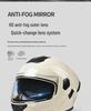 AD Full-Face Flip-Up Motorcycle Helmet, 3C/DOT Certified, All-Season Safety for Men & Women.
