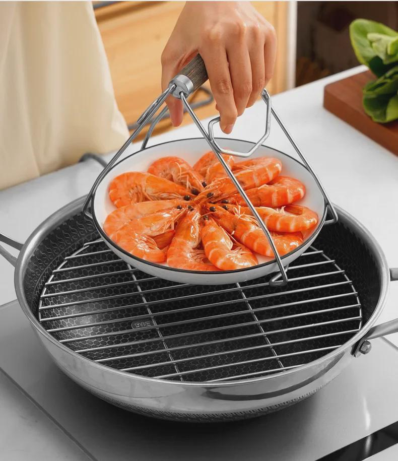 Round 316 Stainless Steel Steaming Rack for Kitchen - Ideal for Steaming Buns and Slices