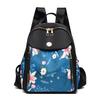 Damen Floral Print Rucksack Leichter Nylonstoff Lässiger Tagesrucksack Große Kapazität Reißverschluss Schule Reise Rucksack Mode Damen Tägliche Umhängetasche