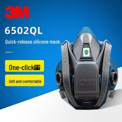 3M Quick Latch Silicone Half Face Respirator with Filter and Cartridge