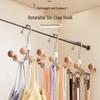 360° Rotating Multi-functional Six-Claw Wardrobe Storage Hook for Dorms & Daily Use