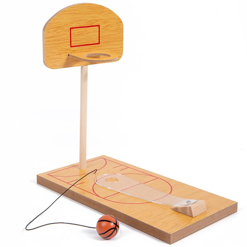 

Throw Wooden Basketball Toy For Kids With Interactive Play Skills Development